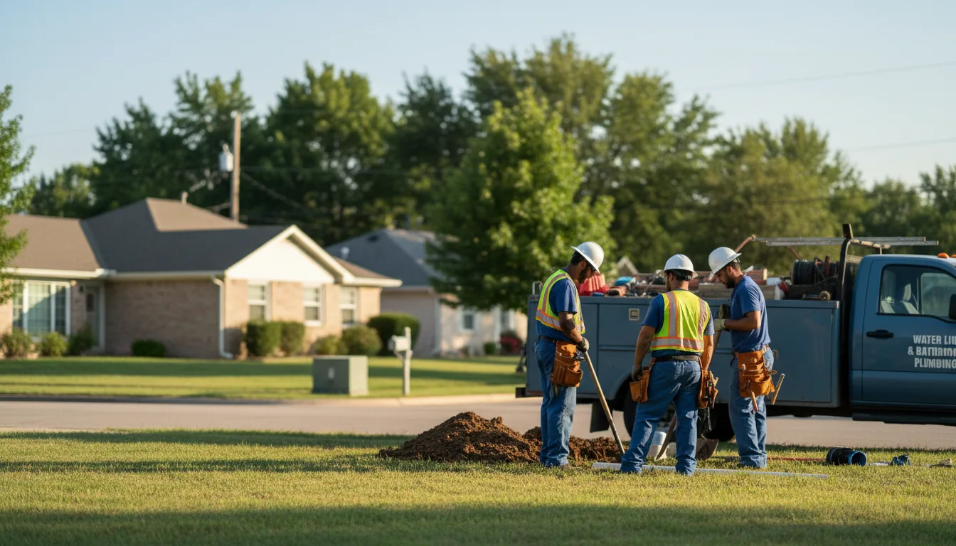 Residential water line and bathroom plumbing service in Amarillo, TX